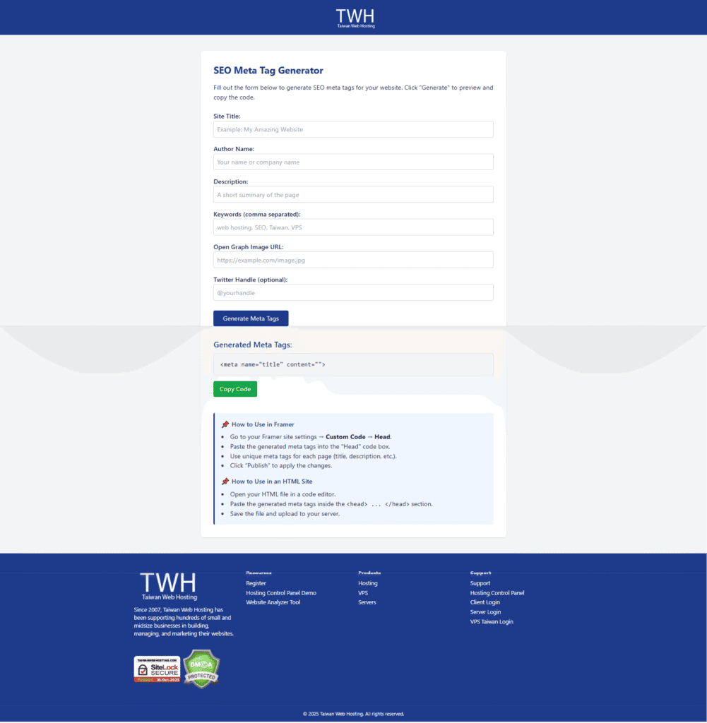SEO TAG MAKER